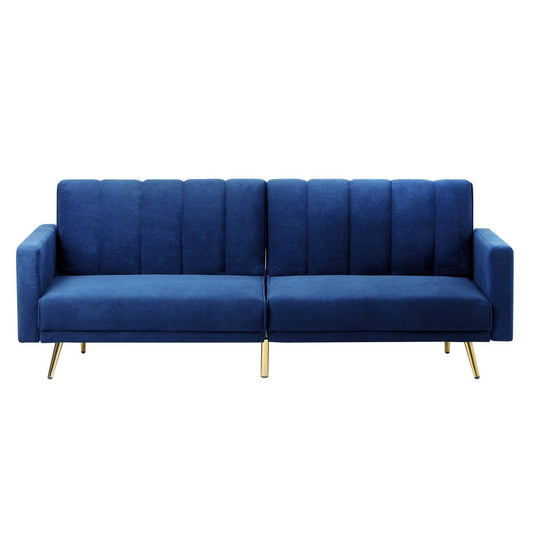Velvet 3 - Seater Sofa Bed Blue - Buy Online at Bargain Bay Australia