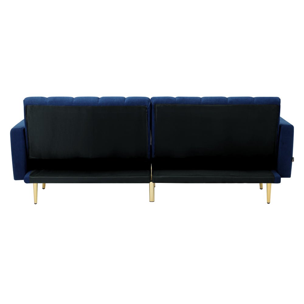 Velvet 3 - Seater Sofa Bed Blue - Buy Online at Bargain Bay Australia