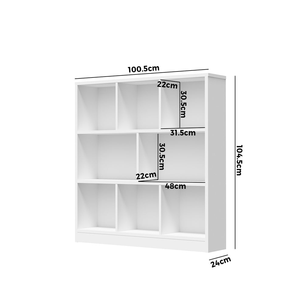 White Bookshelf Display Shelves Storage Organizer Unit - Buy Online at Bargain Bay Australia