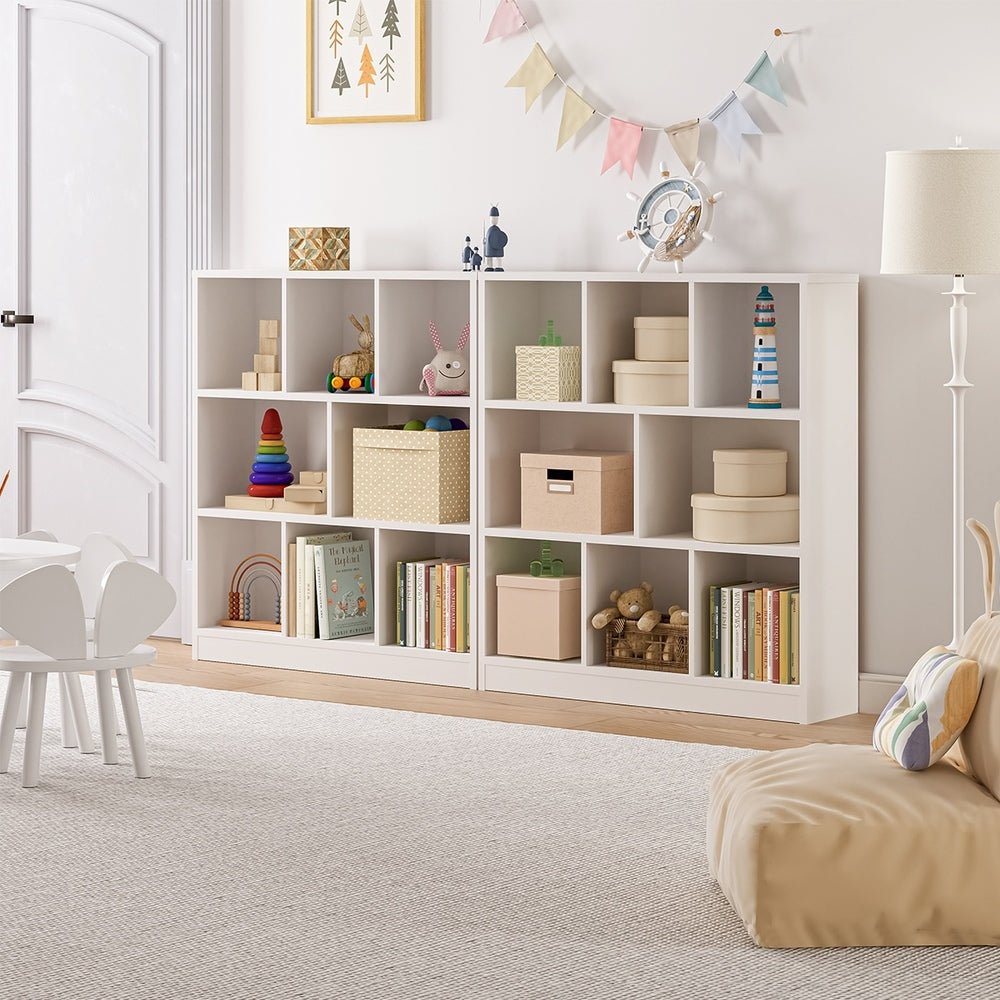 White Bookshelf Display Shelves Storage Organizer Unit - Buy Online at Bargain Bay Australia