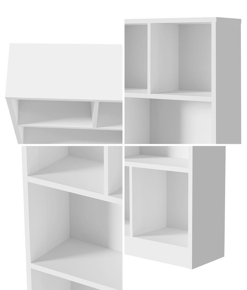 White Bookshelf Display Shelves Storage Organizer Unit - Buy Online at Bargain Bay Australia