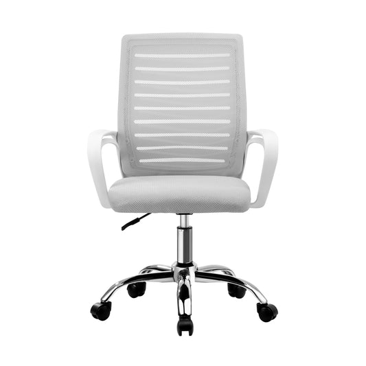 White Mesh Office Chair with Breathable Backrest - Buy Online at Bargain Bay Australia