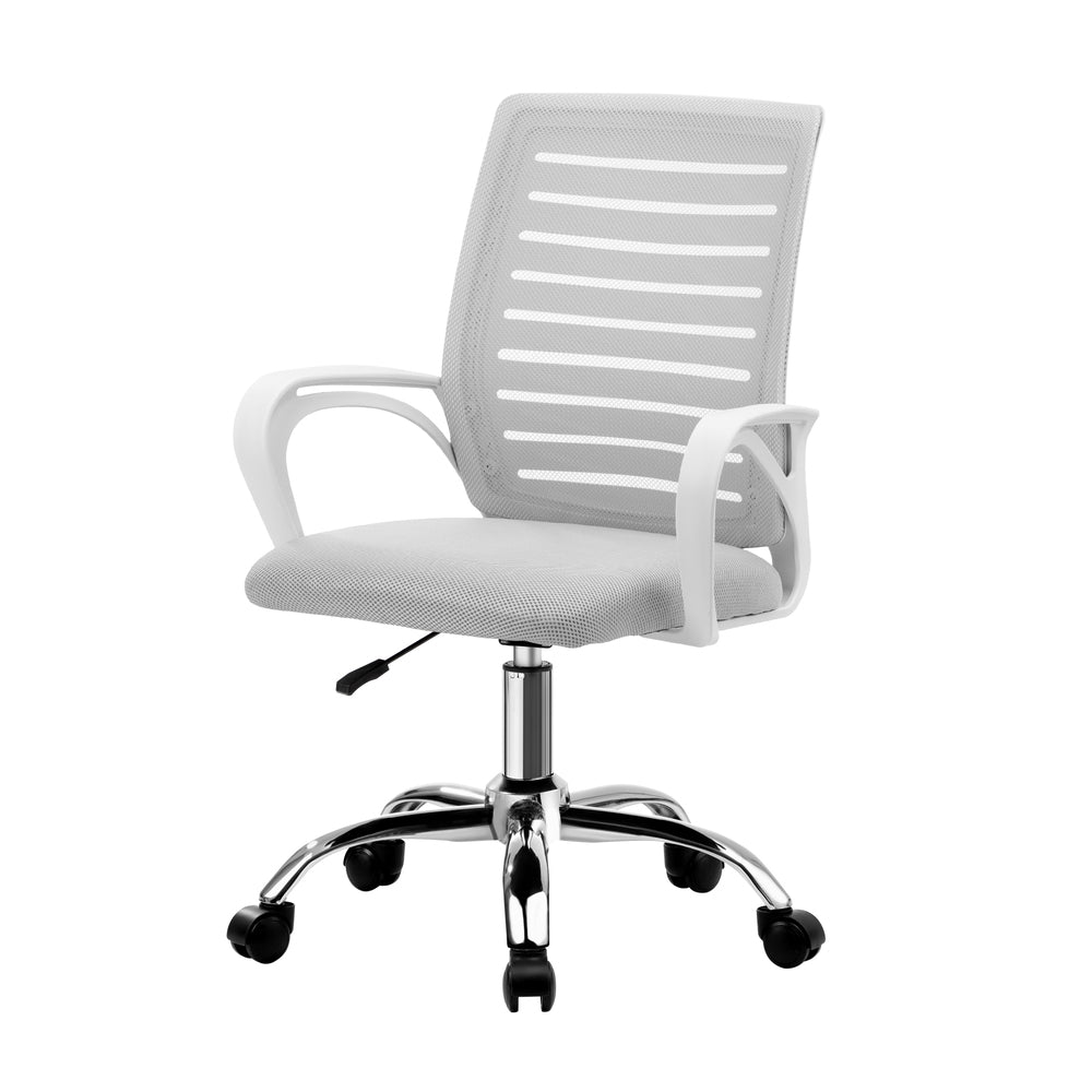 White Mesh Office Chair with Breathable Backrest - Buy Online at Bargain Bay Australia