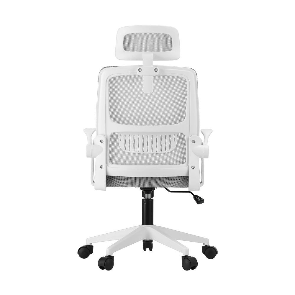 White Mesh Office Chair with Fabric Seat - Buy Online at Bargain Bay Australia