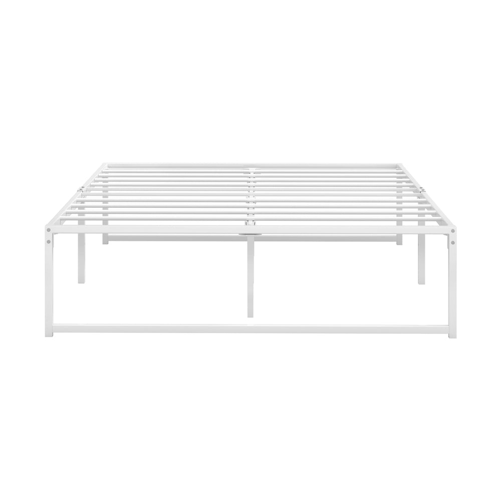 White Metal Double Size Bed Frame Base - Buy Online at Bargain Bay Australia