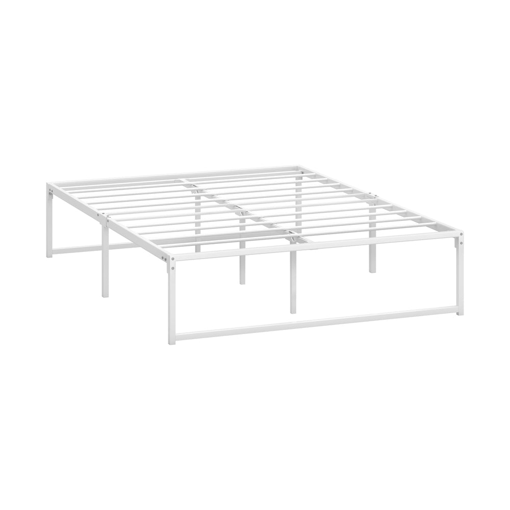 White Metal Double Size Bed Frame Base - Buy Online at Bargain Bay Australia