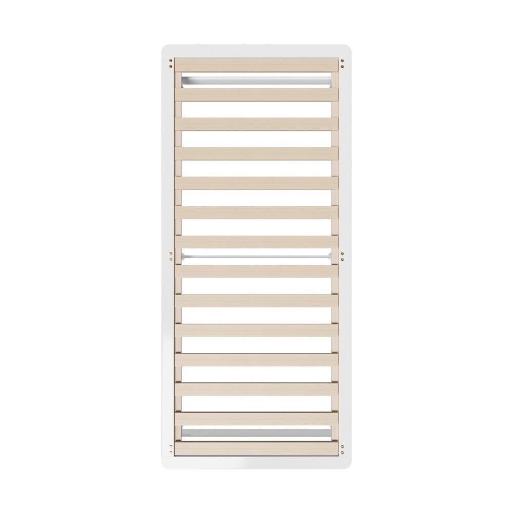 White Solid Pine Timber Single Size Wooden Bed Frame - Buy Online at Bargain Bay Australia