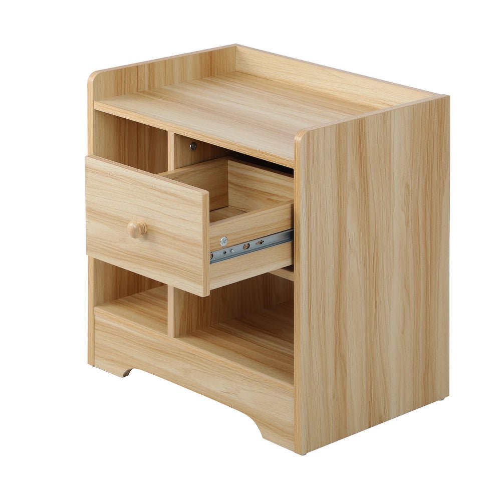 Wooden Bedside Table with Drawer and Storage Space - Buy Online at Bargain Bay Australia
