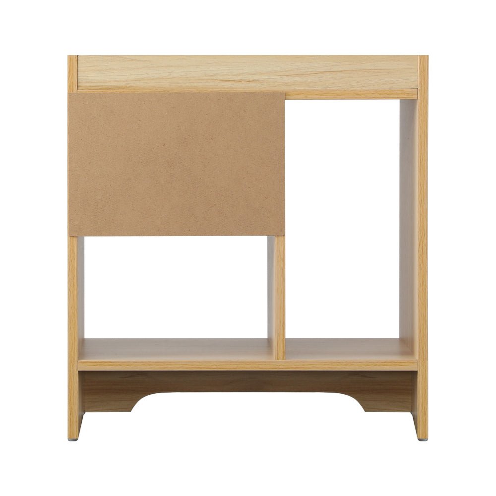 Wooden Bedside Table with Drawer and Storage Space - Buy Online at Bargain Bay Australia