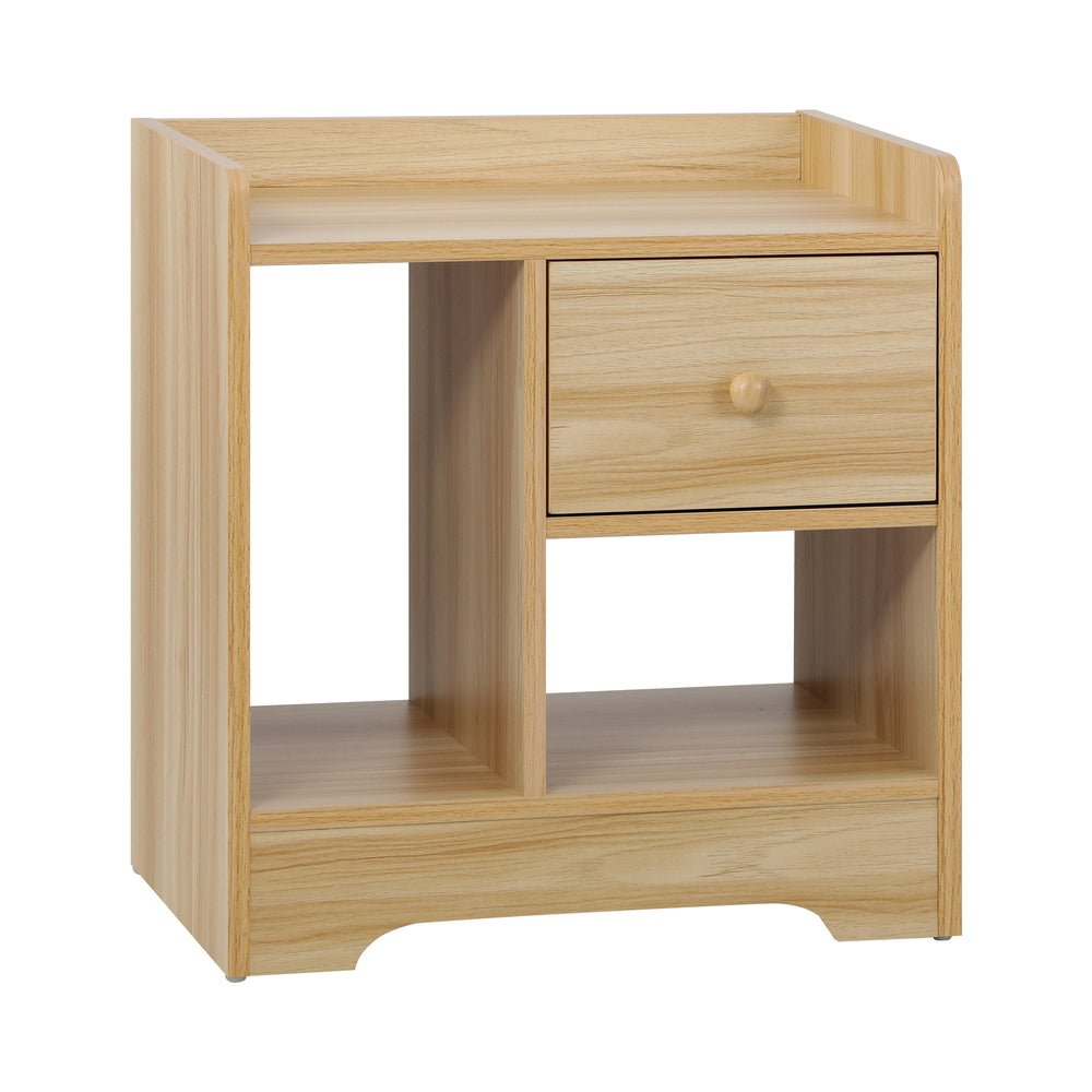 Wooden Bedside Table with Drawer and Storage Space - Buy Online at Bargain Bay Australia