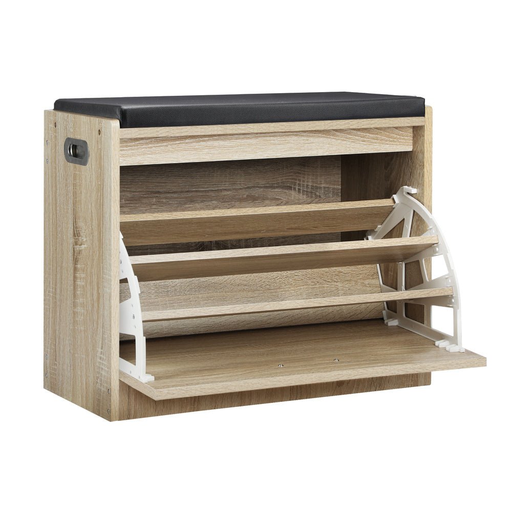 Wooden Shoe Storage Bench with PU Seat - Buy Online at Bargain Bay Australia
