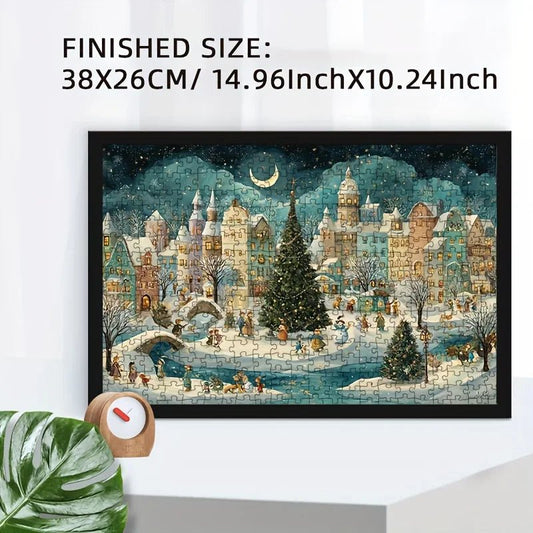 1000 - Piece Mini Christmas Jigsaw Puzzle – Cozy Winter Snow Scene - Buy Online at Bargain Bay Australia