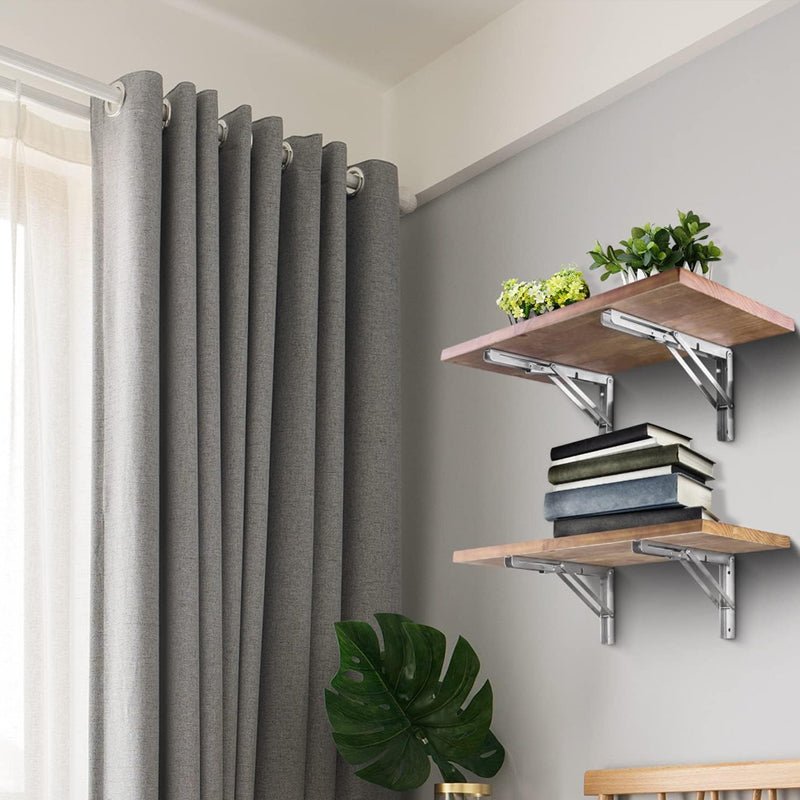 150kg Load Heavy - Duty Stainless - Steel Folding Table Bracket Shelf Bench - Buy Online at Bargain Bay Australia