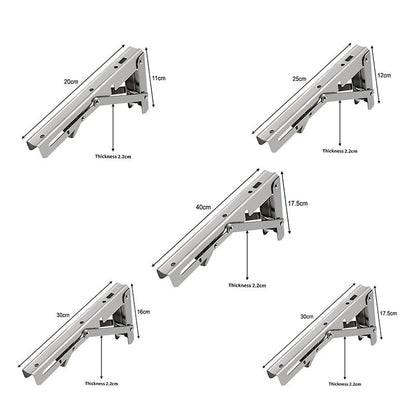 150kg Load Heavy - Duty Stainless - Steel Folding Table Bracket Shelf Bench - Buy Online at Bargain Bay Australia