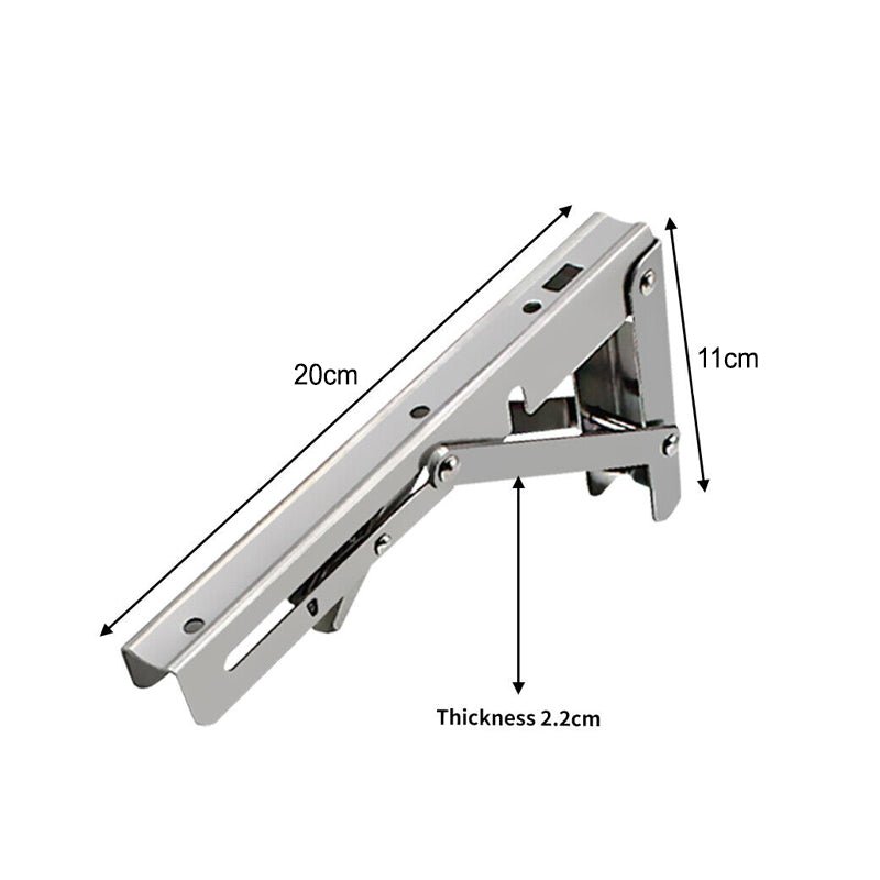150kg Load Heavy - Duty Stainless - Steel Folding Table Bracket Shelf Bench - Buy Online at Bargain Bay Australia