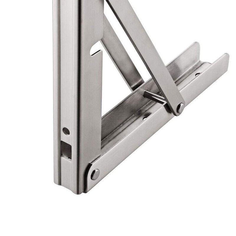 150kg Load Heavy - Duty Stainless - Steel Folding Table Bracket Shelf Bench - Buy Online at Bargain Bay Australia