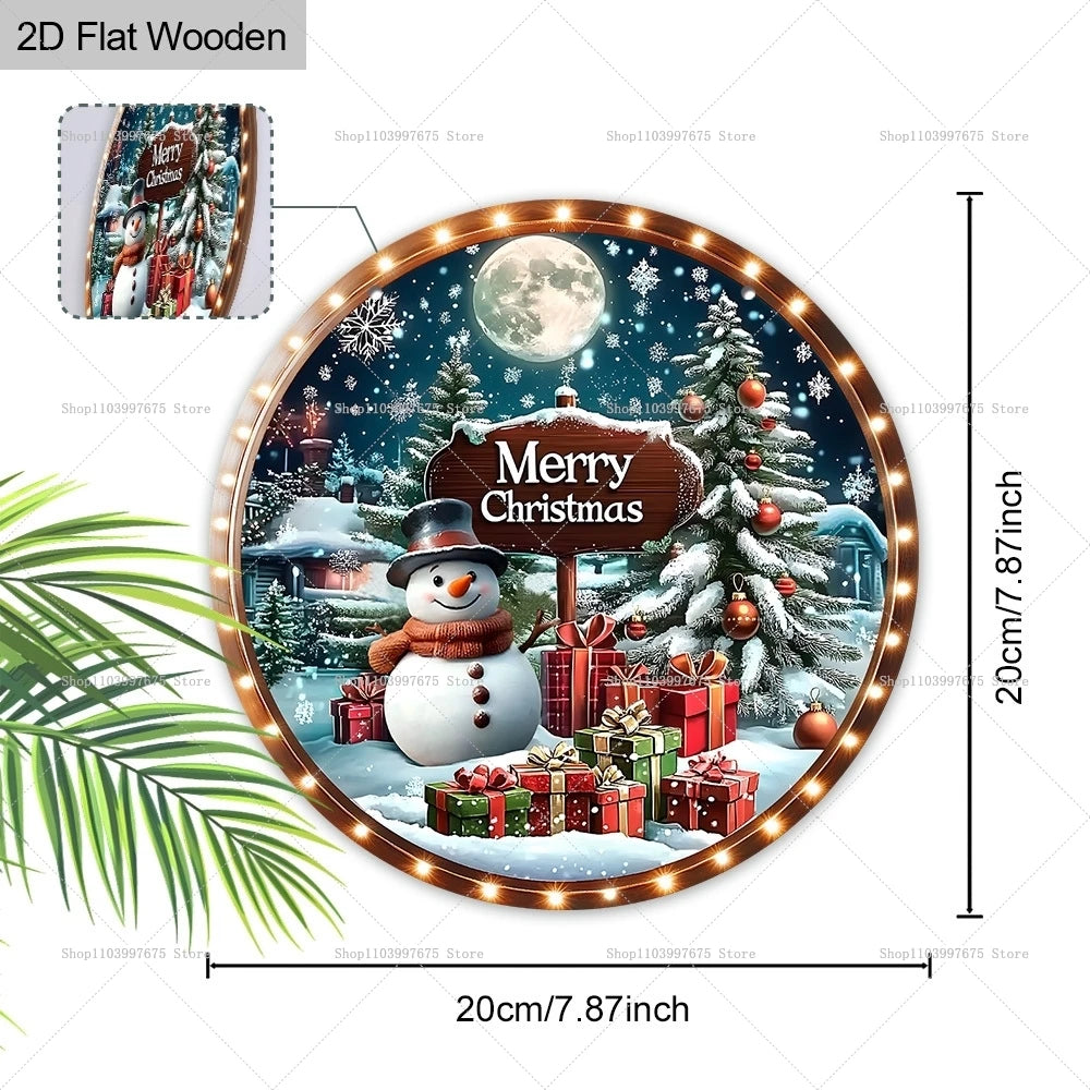 2D Santa Claus Wooden Sign – Christmas Wall & Door Decoration