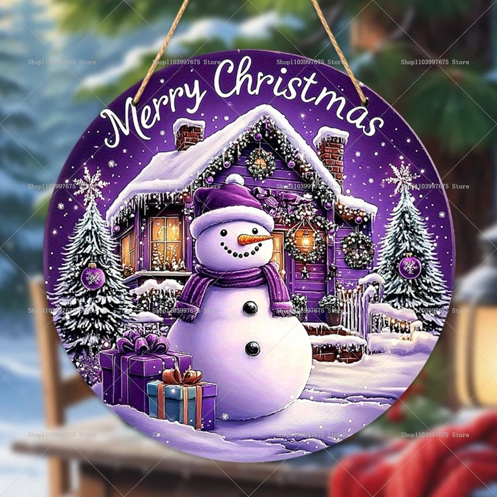 2D Santa Claus Wooden Sign – Christmas Wall & Door Decoration