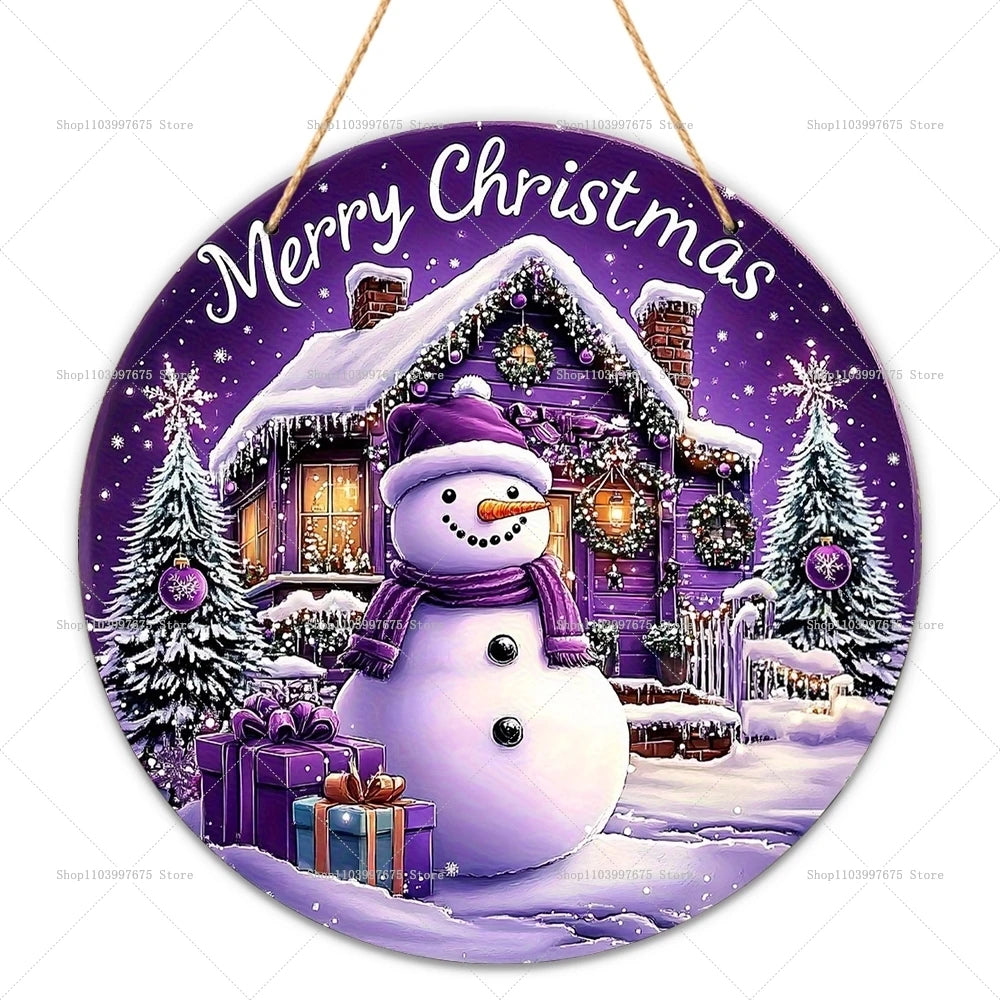 2D Santa Claus Wooden Sign – Christmas Wall & Door Decoration