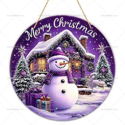 2D Santa Claus Wooden Sign – Christmas Wall & Door Decoration