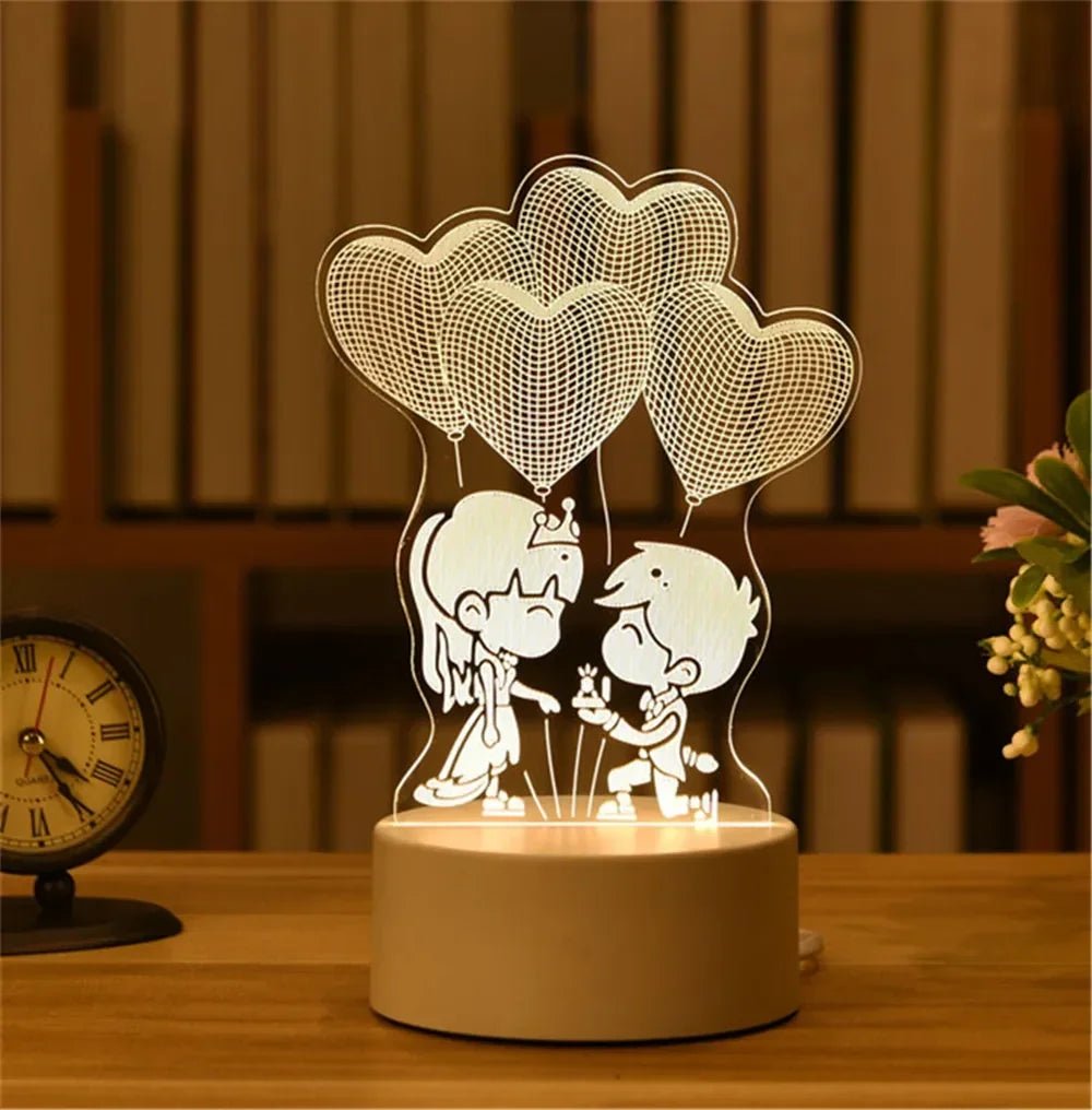 3D Acrylic Neon Love Lamp – USB LED Night Light - Buy Online at Bargain Bay Australia