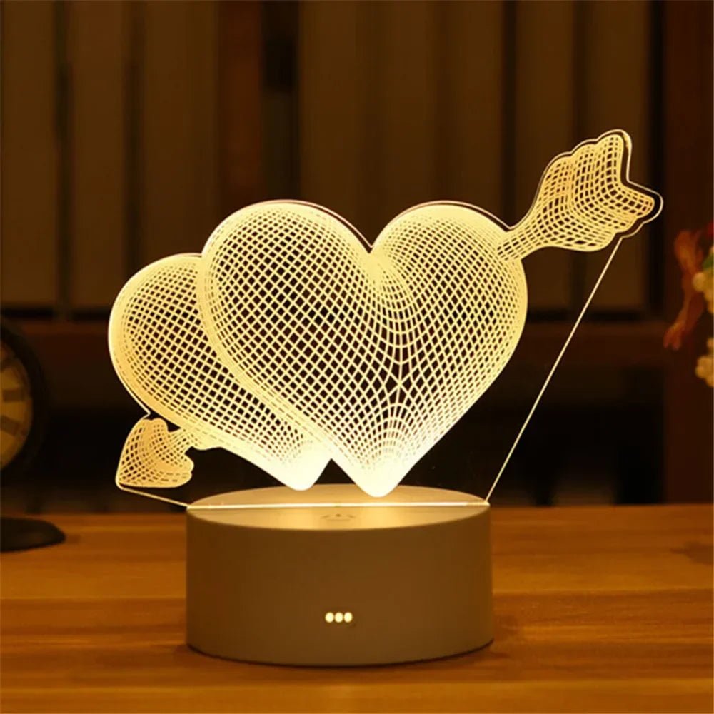 3D Acrylic Neon Love Lamp – USB LED Night Light - Buy Online at Bargain Bay Australia