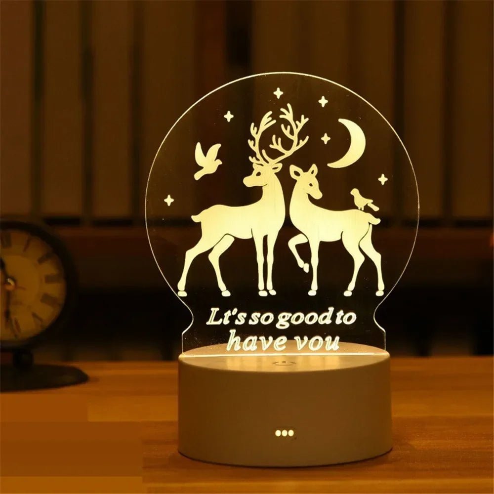 3D Acrylic Neon Love Lamp – USB LED Night Light - Buy Online at Bargain Bay Australia