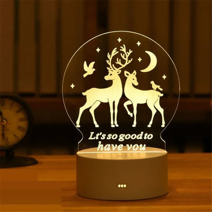 3D Acrylic Neon Love Lamp – USB LED Night Light - Buy Online at Bargain Bay Australia