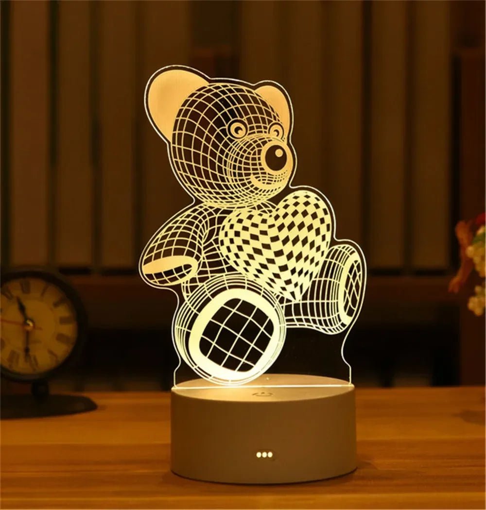 3D Acrylic Neon Love Lamp – USB LED Night Light - Buy Online at Bargain Bay Australia