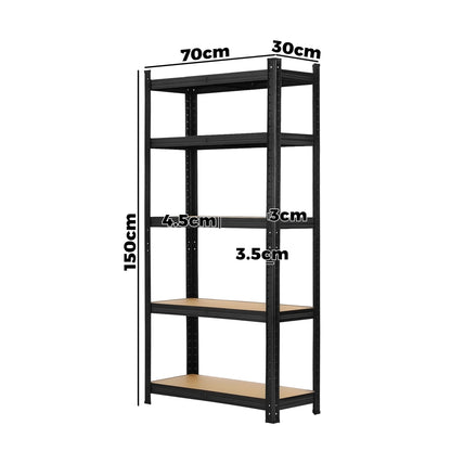 3pcs 5 - Tier Warehouse Storage Rack 1.5m - Buy Online at Bargain Bay Australia