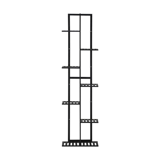 7 - Tier Bamboo Plant Stand Staggered Shelves Black - Buy Online at Bargain Bay Australia
