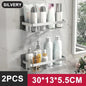 Aluminum Alloy Bathroom & Kitchen Shelf – No-Drill Shampoo & Storage Rack
