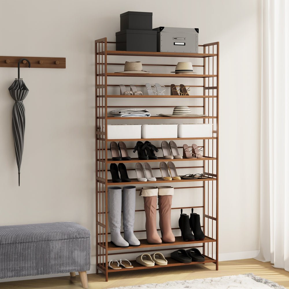 Bamboo Shoe Rack Storage Organizer with 11 Shelves - Buy Online at Bargain Bay Australia