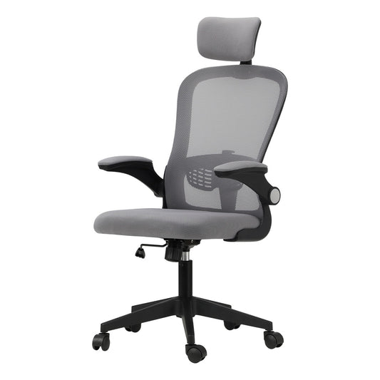 Black and Grey Mesh Executive Office Chair with Racing Style and Tilt Function - Buy Online at Bargain Bay Australia