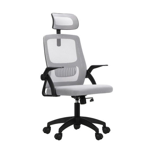 Black and Grey Mesh Office Chair with Fabric Seat - Buy Online at Bargain Bay Australia