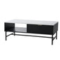 Black and White Sofa End Coffee Table with 1 Drawer and Open Shelf - Buy Online at Bargain Bay Australia