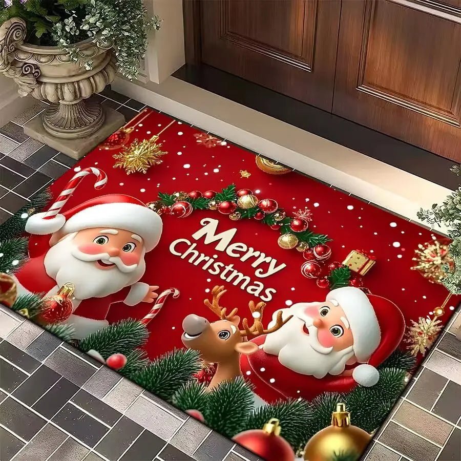 Cartoon Gingerbread Man Christmas Floor Mat – Non - Slip Kitchen & Entry Rug - Buy Online at Bargain Bay Australia