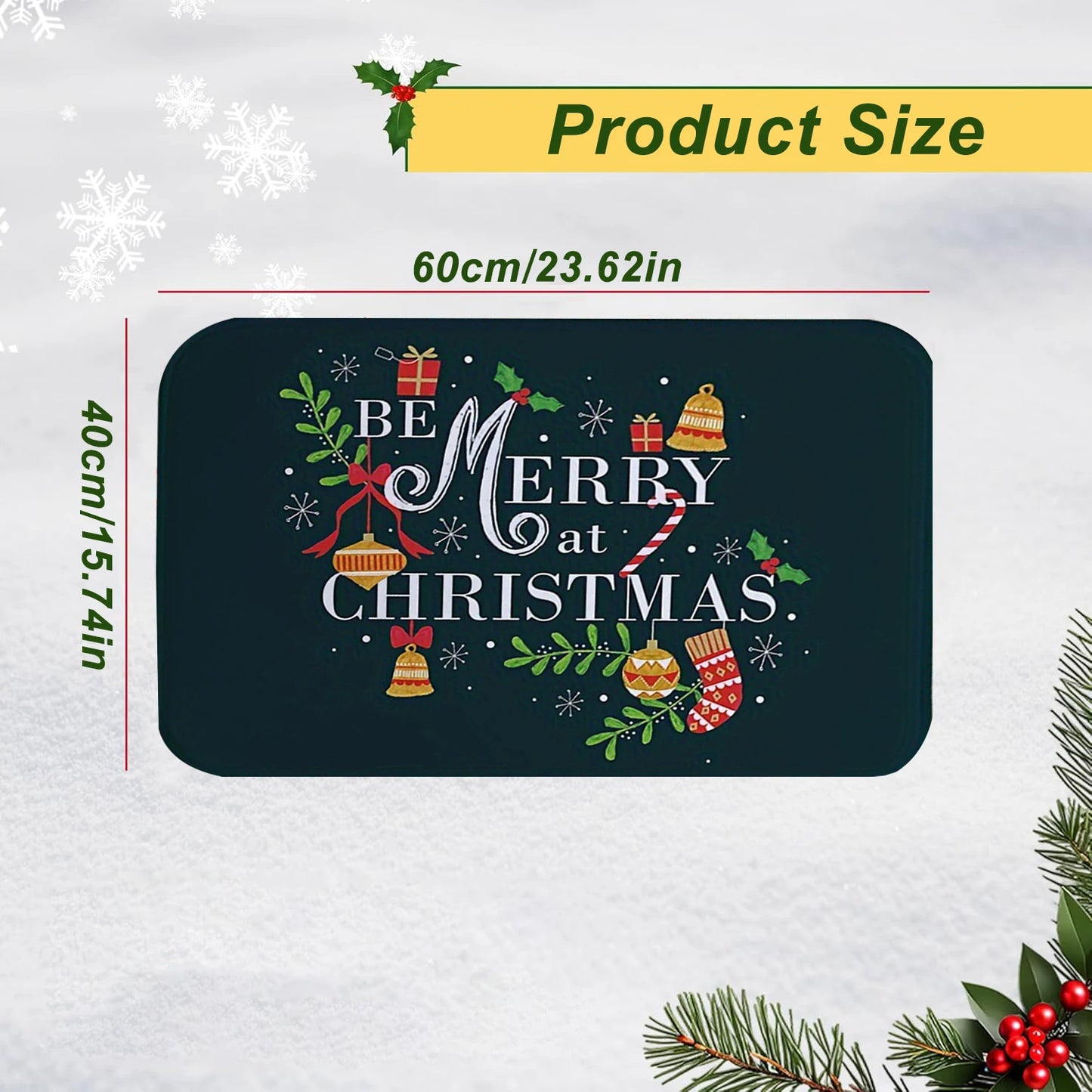 Cartoon Gingerbread Man Christmas Floor Mat – Non - Slip Kitchen & Entry Rug - Buy Online at Bargain Bay Australia