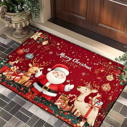Cartoon Gingerbread Man Christmas Floor Mat – Non - Slip Kitchen & Entry Rug - Buy Online at Bargain Bay Australia