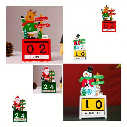 Christmas Countdown Calendar Ornament – Adjustable Desk & Bookshelf Decor