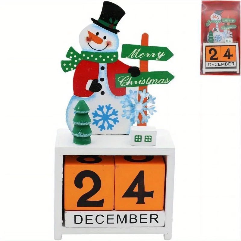 Christmas Countdown Calendar Ornament – Adjustable Desk & Bookshelf Decor