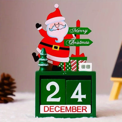 Christmas Countdown Calendar Ornament – Adjustable Desk & Bookshelf Decor
