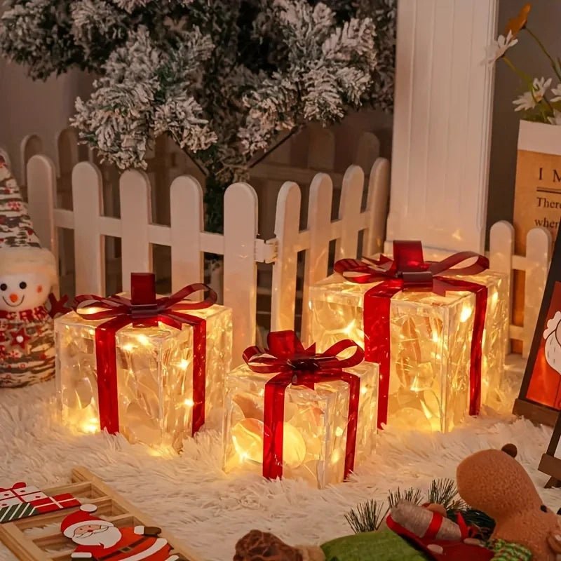 Christmas Luminous Decorative Light Sets – Detachable Gift Box & Fixtures
