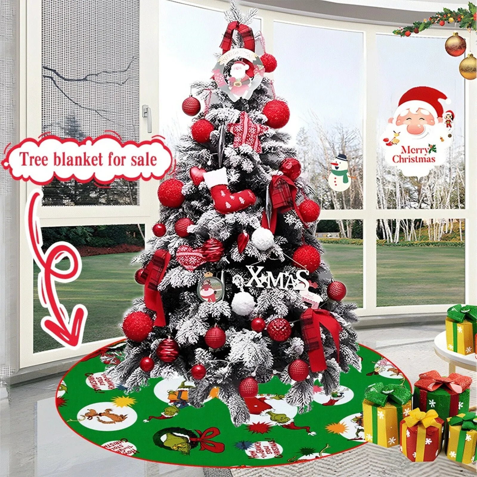Christmas Tree Skirt – Festive Holiday Tree Decoration - Buy Online at Bargain Bay Australia