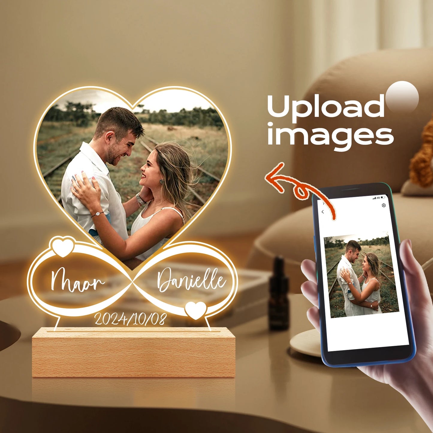 Custom Photo Acrylic Love Frame – Personalized Anniversary Gift - Buy Online at Bargain Bay Australia