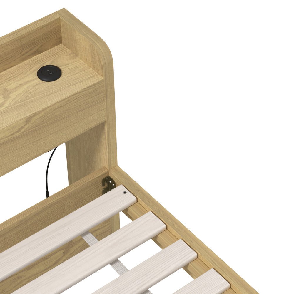 Double Bed Frame with Two Drawers and Charging Ports - Buy Online at Bargain Bay Australia