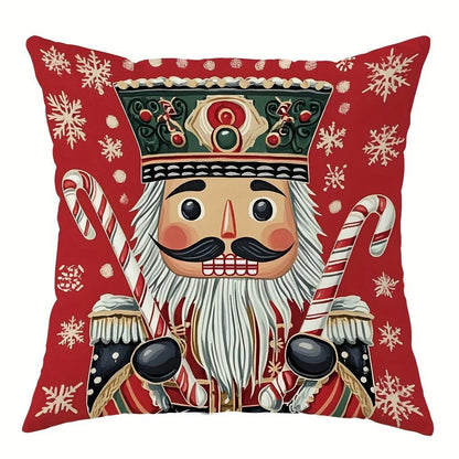 Festive Christmas Pillowcases – Nutcracker, Gingerbread & Ornament Print