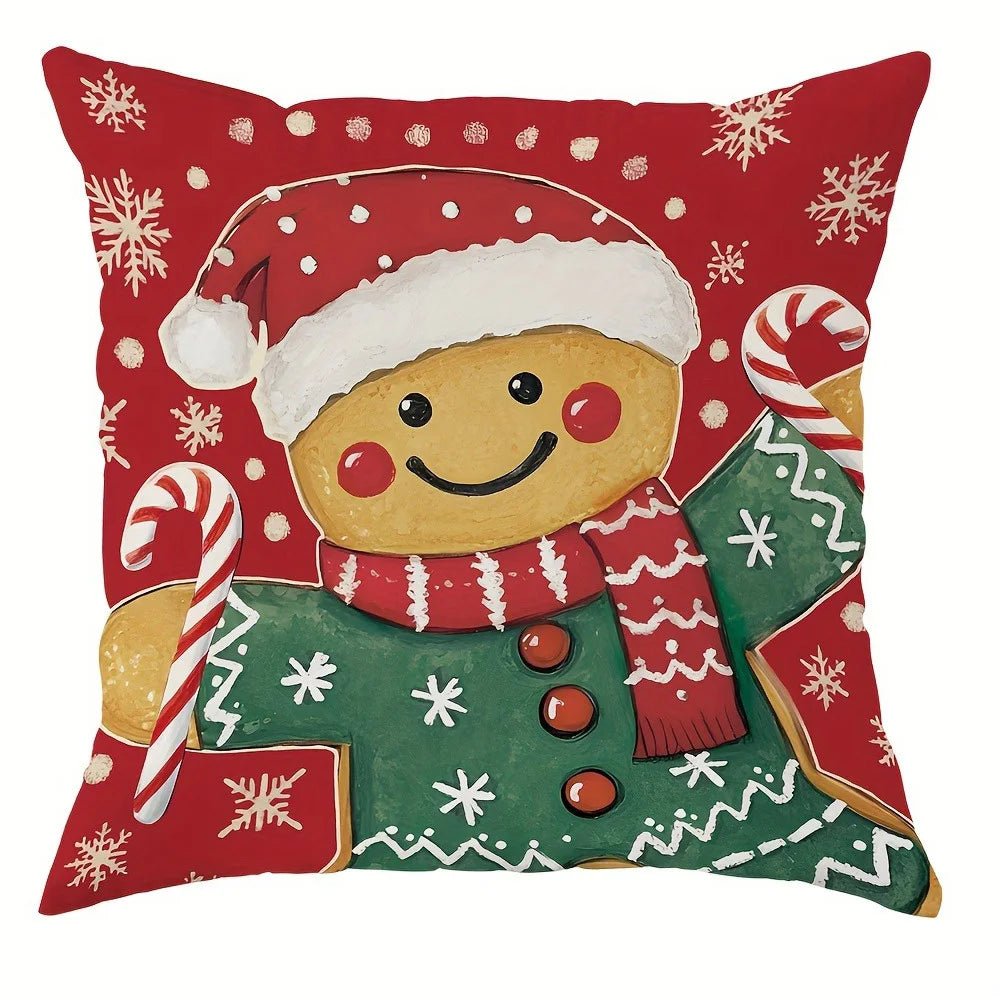 Festive Christmas Pillowcases – Nutcracker, Gingerbread & Ornament Print