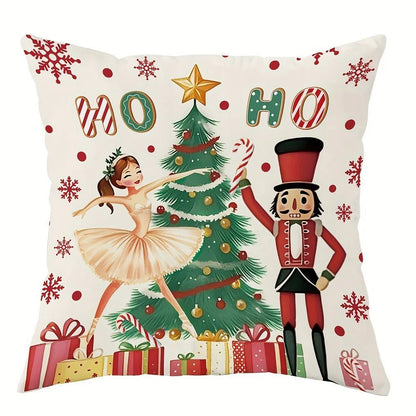 Festive Christmas Pillowcases – Nutcracker, Gingerbread & Ornament Print
