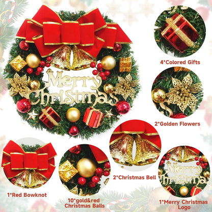 Handmade Simulation Christmas Wreath – Holiday Door & Window Decor - Buy Online at Bargain Bay Australia